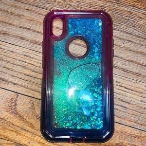 iPhone XR glitter phone case lightly used
